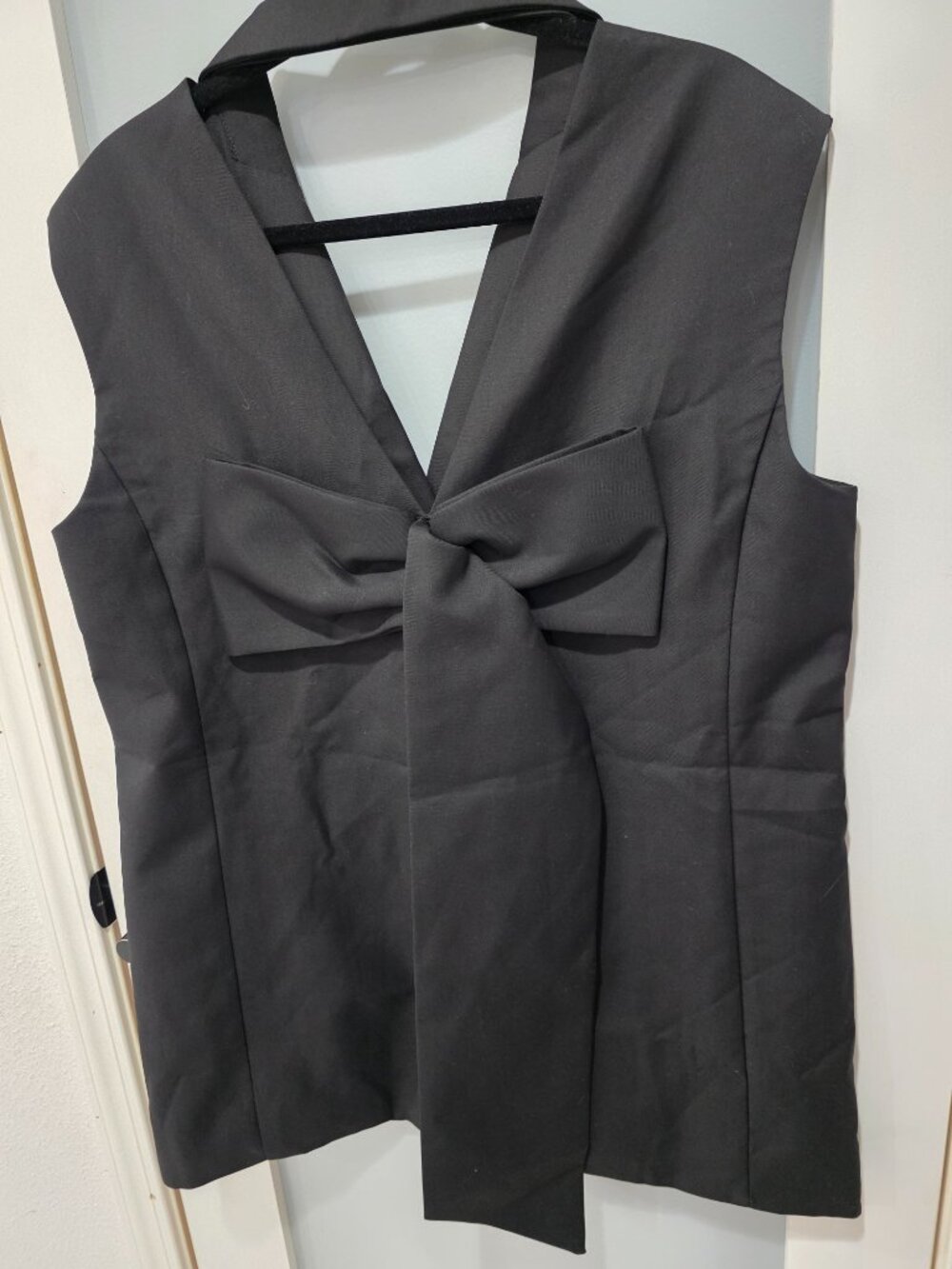 Black Sleeveless Blazer Dress – Double Breasted Formal Mini - Picture 9 of 9